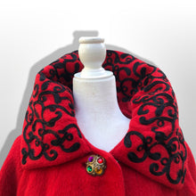 Load image into Gallery viewer, Vintage 60’s Lilli Ann Red Luxury Wool Swing Coat Fall Holiday Valentine’s Day Christmas