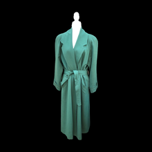 Load image into Gallery viewer, Vintage 80’s 90’s Green Jones New York Wool Trench Spy Full Length Coat Flexible Size