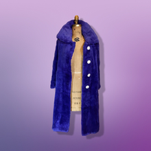 Load image into Gallery viewer, Women's Vintage Coat- 60s Mod Purple Fur Sheared Beaver Swing Mod Fit Flare Flexible Size S/M/L Mad Men Long