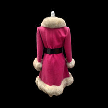 Load image into Gallery viewer, 60’s Vintage Pink Wool Coat Fox Fur Princess and Swing Style