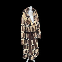 Load image into Gallery viewer, Vintage Incredible Intarsia Suede Master Craftsman Coat Puzzle Piece