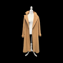 Load image into Gallery viewer, Charles Klein Pure Camel Hair Wool Wrap Coat Career Minimalist