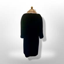 Load image into Gallery viewer, 40s Cashmere Fur Coat Film Noir Deco Tuxedo Honey Mink Coat, S/M/L Puff Shoulder