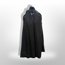 Load image into Gallery viewer, 80’s Does 20’s Flapper Blue Purple Suede and Mink Intarsia Cocoon Style Coat Made in Austria