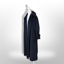 Load image into Gallery viewer, 60’s Vintage Black Vintage Wool Minimalist Coat