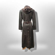 Load image into Gallery viewer, Made in Italy— Italian Lamb Leather Hooded Trench Coat Couture Full Length