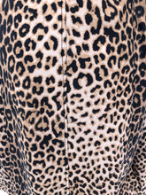 Load image into Gallery viewer, Leopard Print Leather and Fox Fur Trench Fit and Flare Coat