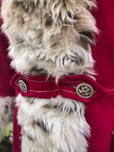 Load image into Gallery viewer, Vintage 70’s Coat Red Princess Spotted Faux Fur Hooded Christmas Holiday Winter Princess
