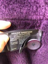 Load image into Gallery viewer, Purple Suede and Shearling with Rainbow Purple Dyed Fox Fur Ultra Soft Warm