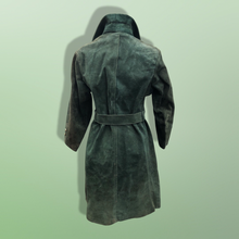 Load image into Gallery viewer, Vintage 60’s Mod Suede Green Coat
