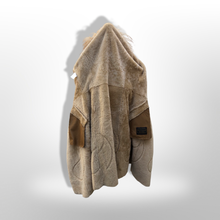 Load image into Gallery viewer, Boho Penny Lane Caramel Suede Sheepskin Curly Mongolian Lamb Intricate Embroidery Embroidered Coat Custom Made in France