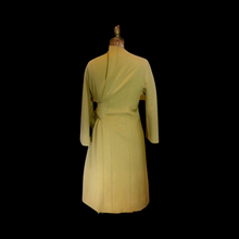 Load image into Gallery viewer, Vintage 60s Coat- Women Gold Golden Yellow Deep Mustard Mod Sleek Kimono Coat Career Professional Minimalist Thick Wool Stealth Wealth Trend