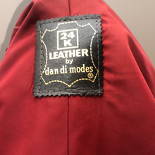 Load image into Gallery viewer, 70’s Vintage Bergundy Leather Jacket Trench Style