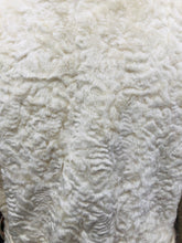 Load image into Gallery viewer, Vintage Robert Meshekoff Faux Persian Lamb Astrakhan White Belted Full Length Double Breasted Coat