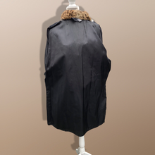 Load image into Gallery viewer, 80’s Does 20’s Cocoon Suede and Leather Gold Leaf Coat and Spotted Genuine Fur Serval Leopard Work of Art Coat