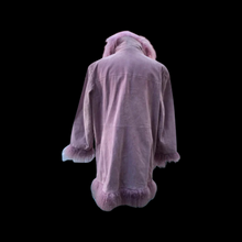 Load image into Gallery viewer, Pink Suede Mongolian Curly Lamb Oversized Penny Lane Boho Coat