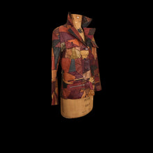 Load image into Gallery viewer, 70’s Vintage Patchwork Leather Jacket 42” Bust Boho Hippy Chic Short Leather Trench