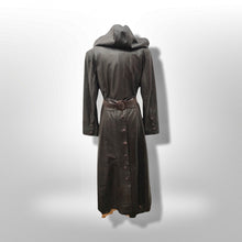 Load image into Gallery viewer, Made in Italy— Italian Lamb Leather Hooded Trench Coat Couture Full Length