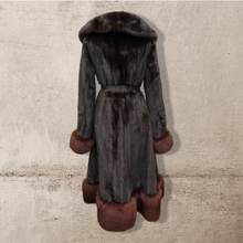 Load image into Gallery viewer, Bullocks Wilshire Luxury Mink Coat with Fox Fur Trim Princess
