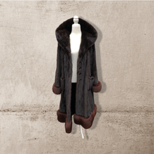 Load image into Gallery viewer, Bullocks Wilshire Luxury Mink Coat with Fox Fur Trim Princess