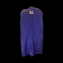 Load image into Gallery viewer, Suede Purple Studded Coat Purple Rain Prince Gold Metal Studded 80's Total Glam Long Throw Coat M/L/XL 1980s