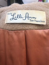 Load image into Gallery viewer, Vintage Women's Coat- 60s Lilli Ann Camel Tan Color  Luxury Mink Wool Swing Coat One Size Fits All Mad Men Style