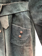 Load image into Gallery viewer, Vintage 60’s Mod Suede Green Coat