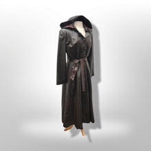 Load image into Gallery viewer, Made in Italy— Italian Lamb Leather Hooded Trench Coat Couture Full Length