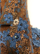 Load image into Gallery viewer, 80’s Vintage Three Piece Jean and Lace Skirt Bustier and Jacket Beaded and Embroidered Cowgirl Cowboy Beyoncé Style