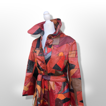 Load image into Gallery viewer, 70’s Iconic Rare Patchwork Leather Coat Trench Spy Studio 54 Original Michael Kors Melania Coat