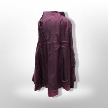Load image into Gallery viewer, Purple Suede Ruffle Duster Coat