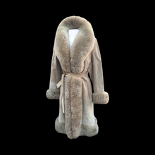 Load image into Gallery viewer, Women's Vintage Coat- 70s Suede Shearling Princess Fluffy Penny Lane Russian Princess Fit and Flare Coat Boho Chic Hippy afghan