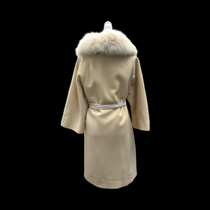 Vintage 60’s Lilli Ann Cream Coat with Fox Fur Collar