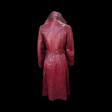 Load image into Gallery viewer, 70’s Vintage Leather Trenchcoat Spy Lamb Leather Bergundy Oxblood Color Super Soft