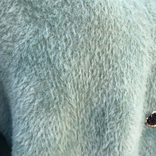 Load image into Gallery viewer, Brand New Luxury 100% Pure Alpaca Super Soft Sea Green Sweater Jacket