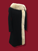 Load image into Gallery viewer, 60’s Mod Tuxedo Pearl Mink Piano Key Coat Mad Men Totally 60’s