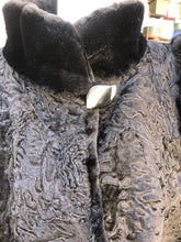 Load image into Gallery viewer, Vintage Couture 80’s Does 40’s Vintage Fur Coat Genuine Broadtail Persian Lamb Sheared Beaver Bishop Sleeve Puff Sleeve Old Glamour Hollywood