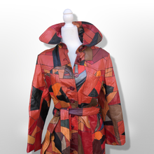 Load image into Gallery viewer, 70’s Iconic Rare Patchwork Leather Coat Trench Spy Studio 54 Original Michael Kors Melania Coat