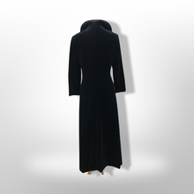 Load image into Gallery viewer, 60’s 70’s Black Velvet Floral Embroidered Full Length Coat
