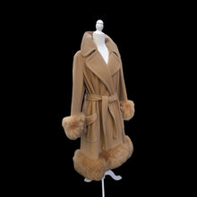 Load image into Gallery viewer, 70’s Vintage Wool Cashmere Sheepskin Shearling Wrap Coat