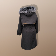 Load image into Gallery viewer, New Versatile Black Parka with Fox Fur Hood Removable Fur and Zip in-out Fur Lining Snow Waterproof