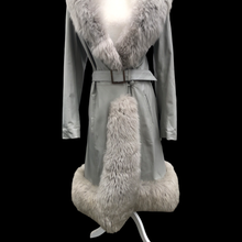 Load image into Gallery viewer, 70’s Vintage Coat Leather and Massive Sheepskin Trim Haight Ashbury Boho Princess Iconic Style