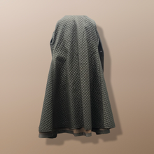 Load image into Gallery viewer, Italian Leather Coat Full Length Scalloped Collar Fit Flare Princess Belted