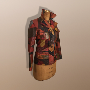 70’s Vintage Patchwork Leather Jacket 38” Bust Boho Hippy Chic Short Leather Trench