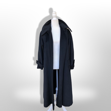 Load image into Gallery viewer, 60’s Vintage Black Vintage Wool Minimalist Coat