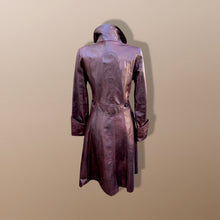 Load image into Gallery viewer, 70’s Vintage Brown Leather Fitted Trench 36” Bust Bagatelle Spy Classic 70’s