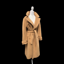 Load image into Gallery viewer, Charles Klein Pure Camel Hair Wool Wrap Coat Career Minimalist