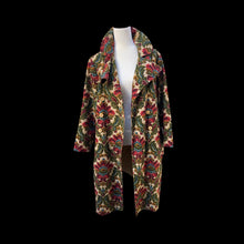 Load image into Gallery viewer, Vintage 60’s 70’s Tapestry Coat Carpet Floral Design Fall Colors