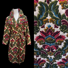 Load image into Gallery viewer, Vintage 60’s 70’s Tapestry Coat Carpet Floral Design Fall Colors