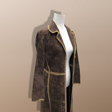 Load image into Gallery viewer, Vintage Suede Knit Brown Duster
